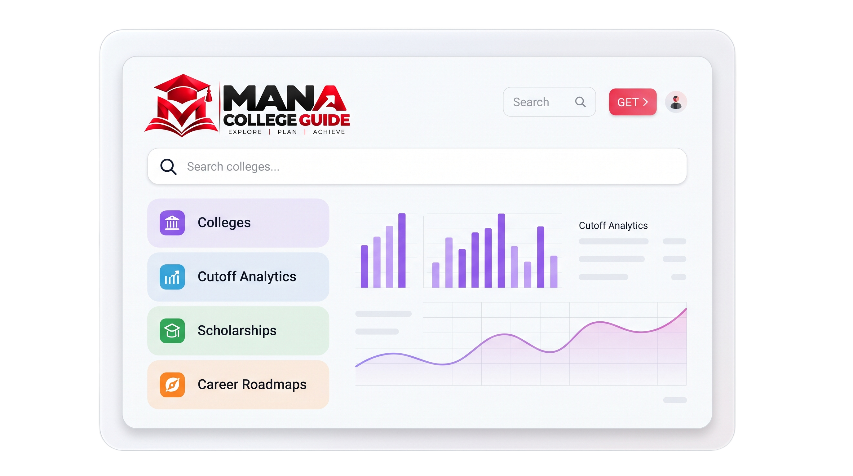 Mana College Guide Tablet Interface