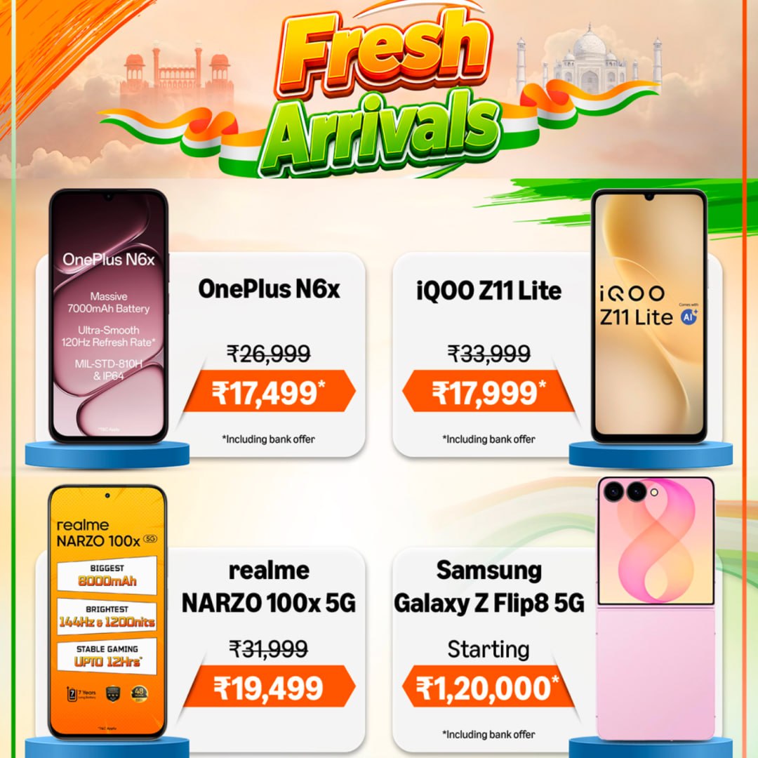 Fresh arrivals — latest mobile phones