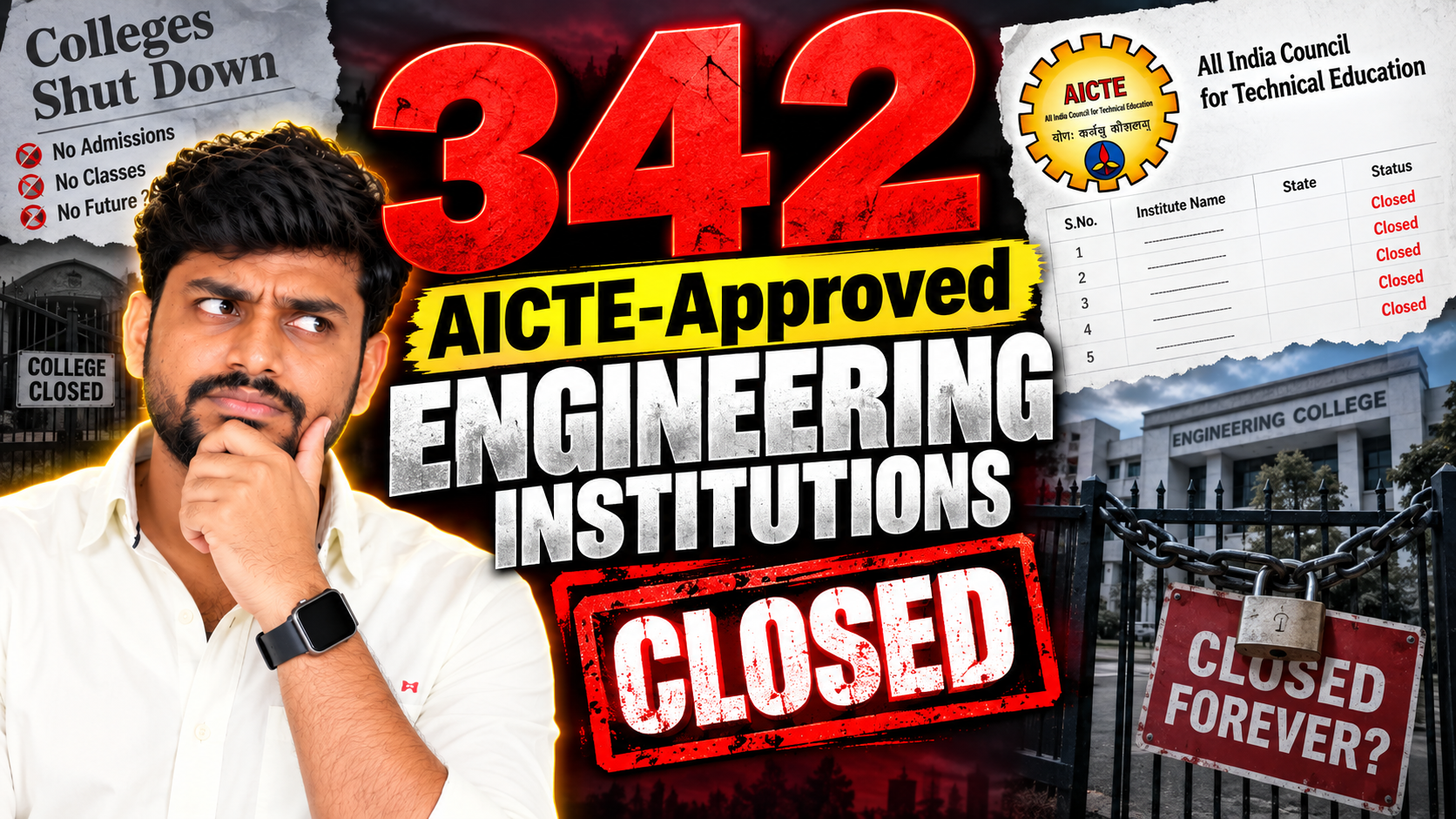 342 AICTE-Approved Technical Institutions Closed in 3 Years: Engineering Students Must Know These Facts
